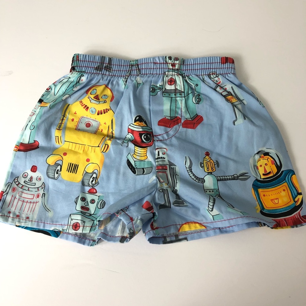 - Icky Baby Robot Print Shorts Blue Infant 809